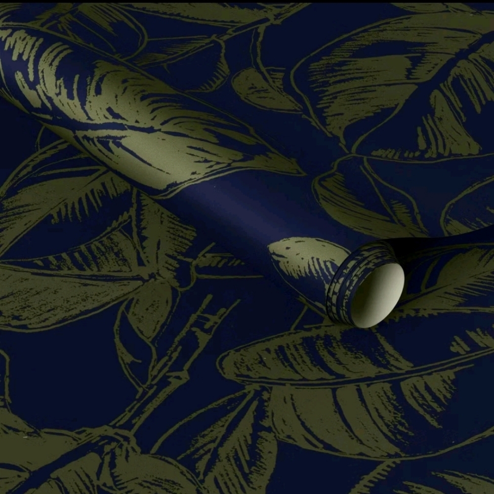Threshold - Ficus Navy Wallpaper